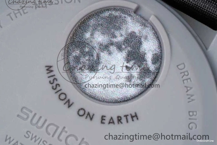 0128 Speedmaster Misson To The Moon 1:1 Best Edition Black Dial On Nylon Strap Quartz UrbanChic 7856